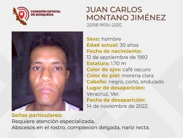Juan Carlos lleva desaparecido tres días en Veracruz; piden ayuda para localizarlo