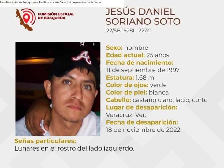 Desaparece Jesús Daniel Soriano en calles de Veracruz