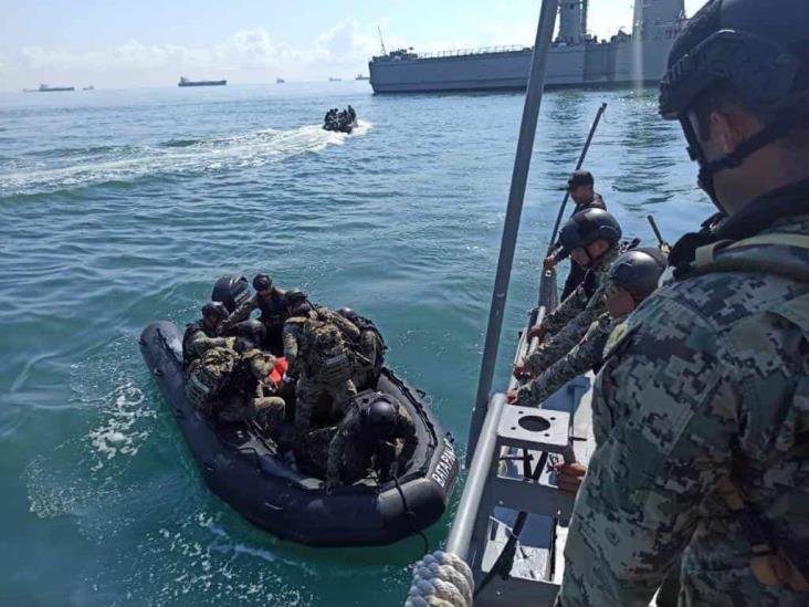 Adiestran a tropas en tareas de combate en sede de Fuerza Naval del Golfo