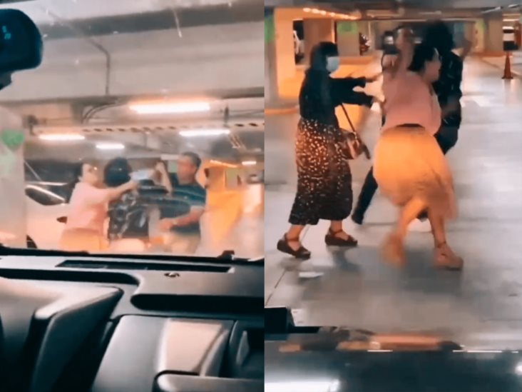 Sujetos se agarran a golpes en estacionamiento de centro comercial en Boca del Río (+Video)