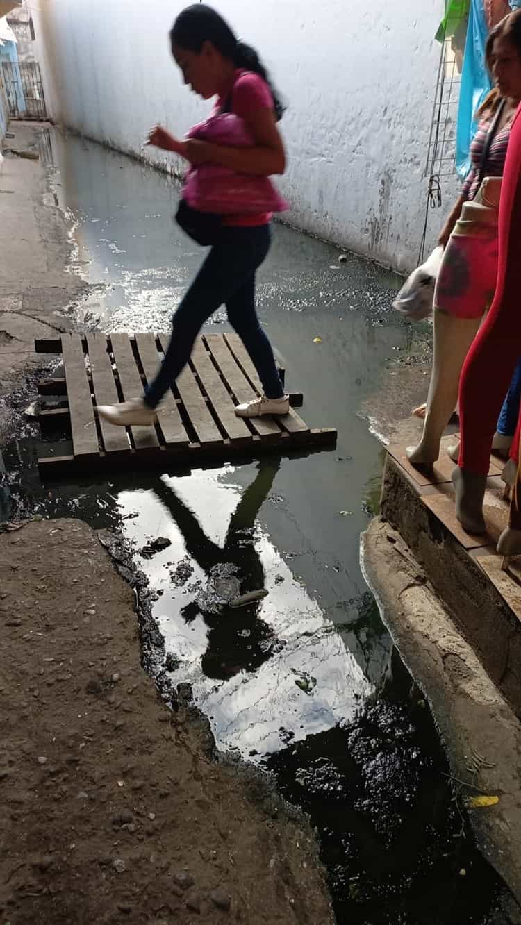 Se quejan por río pestilente en mercado de Varacruz