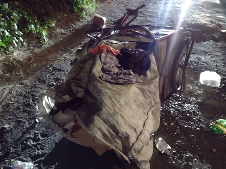 Atropellan a adulto mayor a bordo de su triciclo en la carretera Veracruz-Xalapa(+Video)