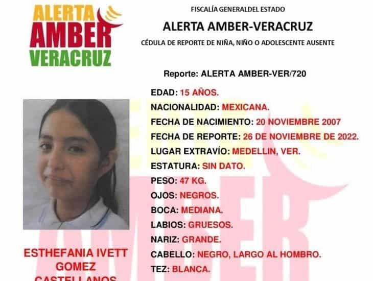 Activan Alerta Amber tras desaparecer una joven de 15 años en Medellín de Bravo