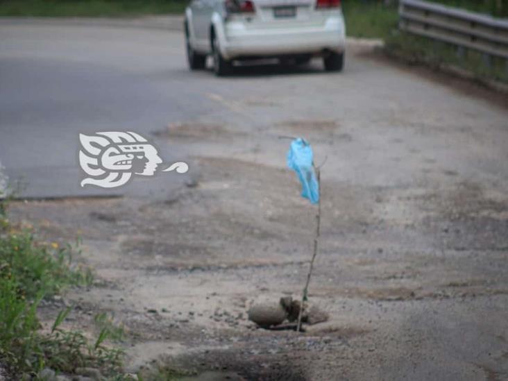 Un peligro, tramo carretero que va de la gravera de Misantla hacia Xalapa