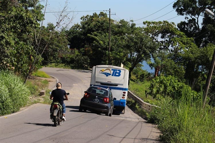 Un peligro, tramo carretero de Misantla hacia Xalapa