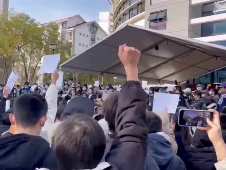 Protestan en Shanghái y Beijing tras restricciones por covid-19