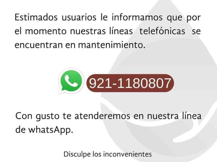 Activa CMAS Coatza atención por WhatsApp
