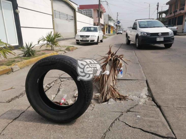 Alerta a automovilistas :se hunden losas en Quevedo, en Coatza (+Video)