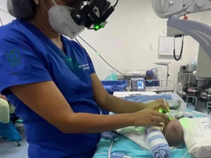 Realizó con éxito UMAE 14 del IMSS tratamiento de retinopatía en bebé prematuro