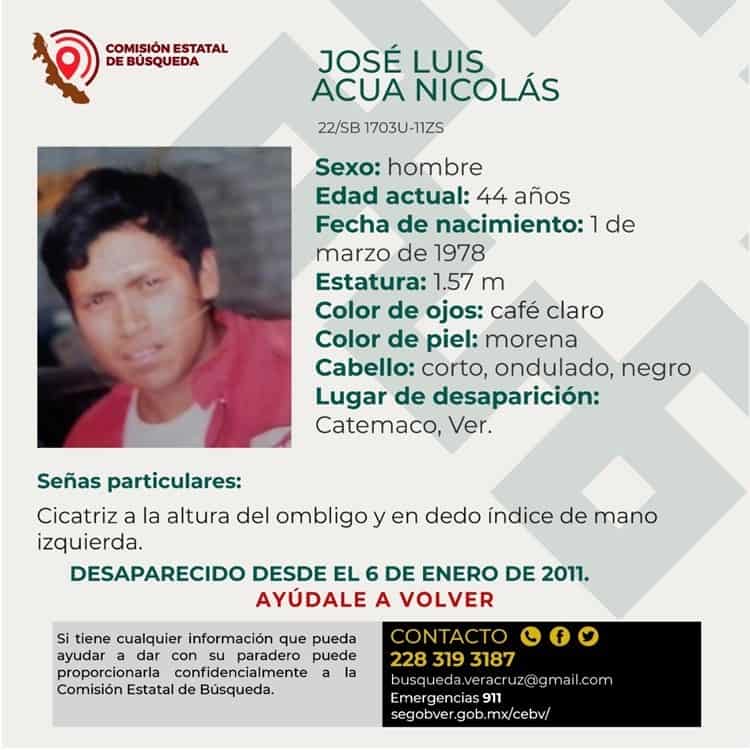 Tras 11 años desaparecido, familiares continúan buscando a José