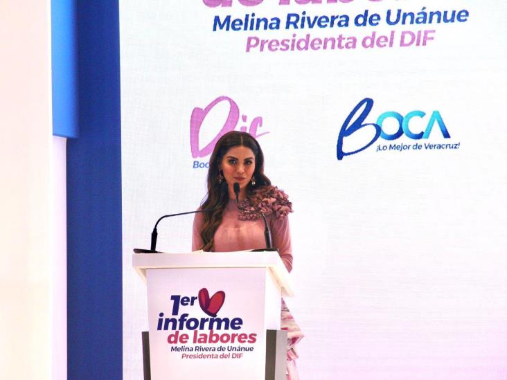 Melina Rivera rinde su primer informe al frente del DIF de Boca del Río(+Video)