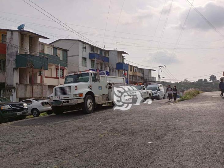 Se registra flamazo por fuga de gas en Unidad Habitacional Nuevo Xalapa