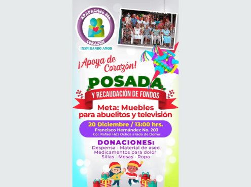 Asilo organiza posada para comprarle televisor a sus abuelitos en Coatzacoalcos