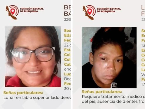 Localizan a dos mujeres que tenían reporte de desaparecidas en Veracruz y Boca del Río