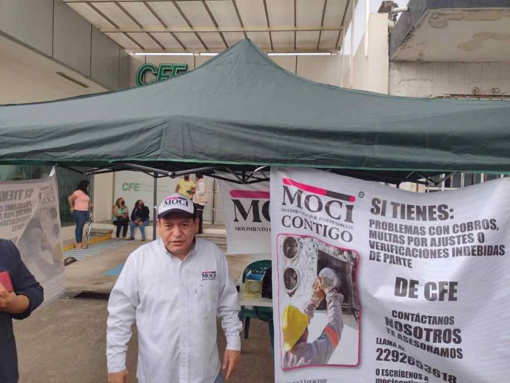 Siguen creciendo las quejas contra CFE en Veracruz: MOCI