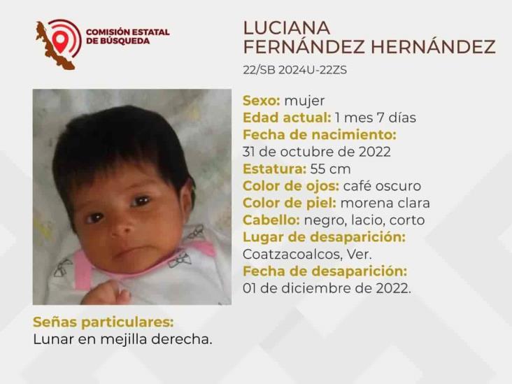 Desaparece bebé de un mes de nacida en el sur de Veracruz