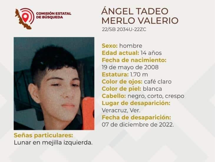 Desaparece joven de 14 años en calles de Veracruz; piden ayuda para localizarlo