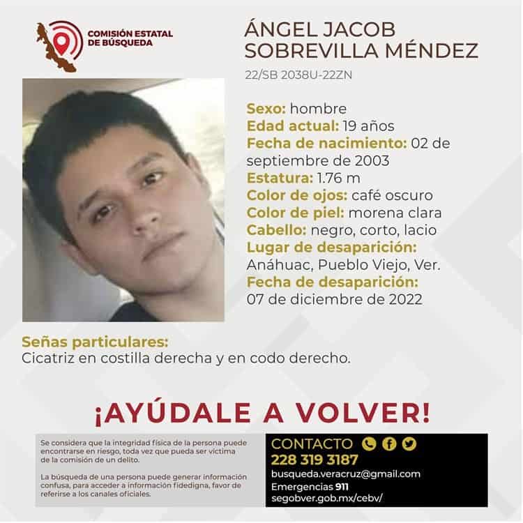 Buscan a Ángel Jacob; desapareció en Pueblo Viejo