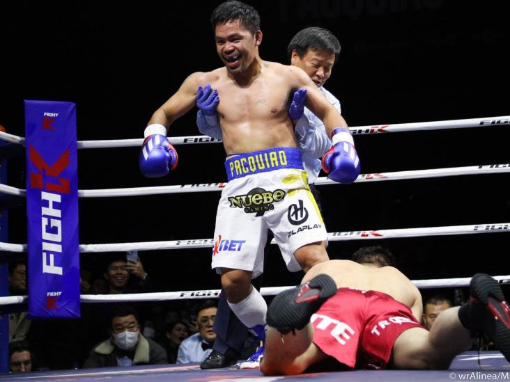 Se impone Manny Pacquiao en pelea de exhibición
