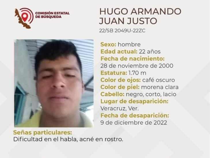 Hugo lleva desaparecido dos días en calles de Veracruz; ayúdale a volver a casa