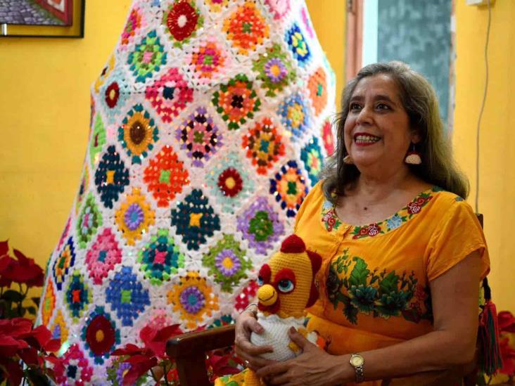 Doña Eva llevó el tejido a otro nivel; su casa en Veracruz luce increíble