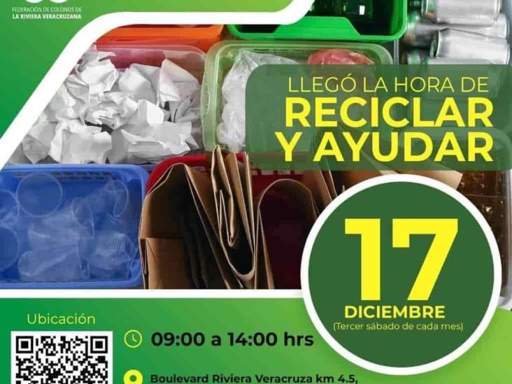 Realizarán evento de reciclaje en la Riviera Veracruzana