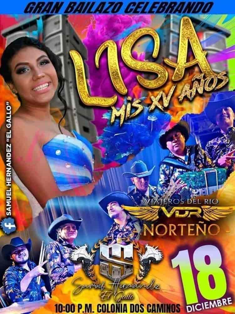 Habrá grupos musicales, DJs y payasos en segunda fiesta de XV años de Lisa en Veracruz