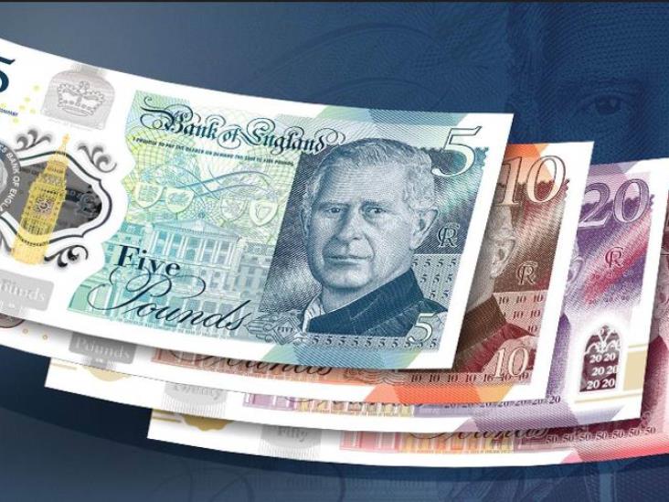 Banco de Inglaterra revela nuevos billetes con la imagen del rey Carlos III