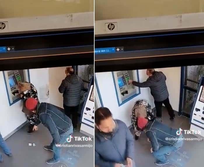 ¡Qué poca m…! Así roban a personas mayores en cajeros (+Video)