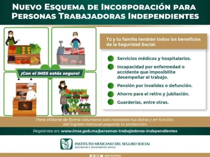 Ofrece IMSS Veracruz Sur seguridad social a trabajadores independientes