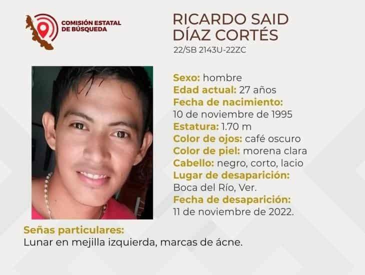 Piden ayuda para localizar a Ricardo, desapareció hace más de un mes en Boca del Río