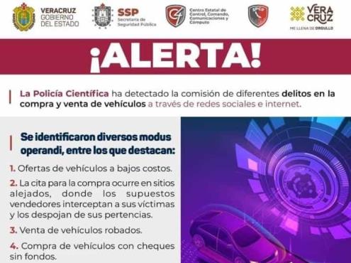¿Vas a vender tu auto? SSP Veracruz alerta sobre posibles fraudes