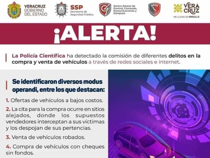 ¿Vas a vender tu auto? SSP Veracruz alerta sobre posibles fraudes