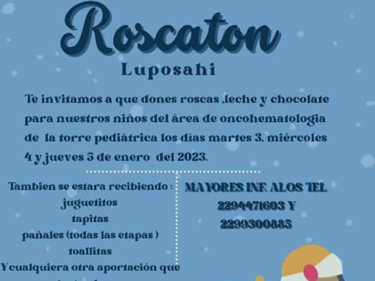 Roscatón a beneficio de niños del Hospital Infantil de Veracruz; así puedes ayudar