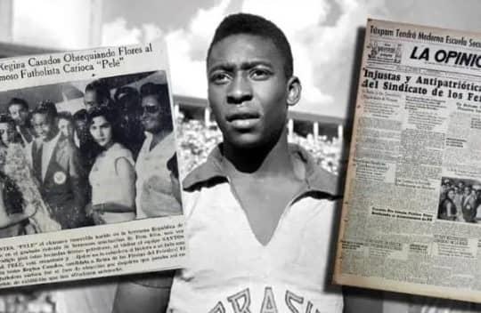 Pelé deslumbró a Poza Rica, Veracruz, en juego a finales de los 50 a favor de una reina