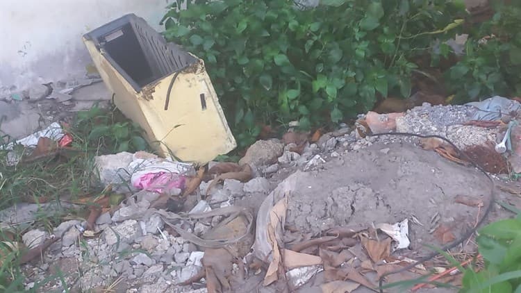 Vecinos urgen atender terreno deteriorado en colonia de Veracruz