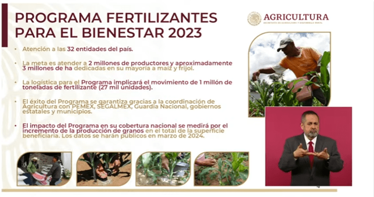 Gobierno federal entregará fertilizantes gratuitos en todo el país en este año