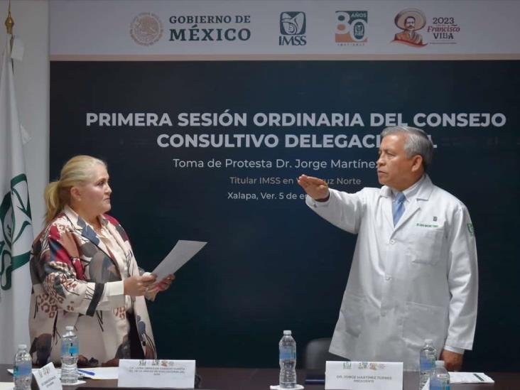 Doctor Jorge  Martínez Torres toma protesta como representante regional del IMSS en Veracruz Norte