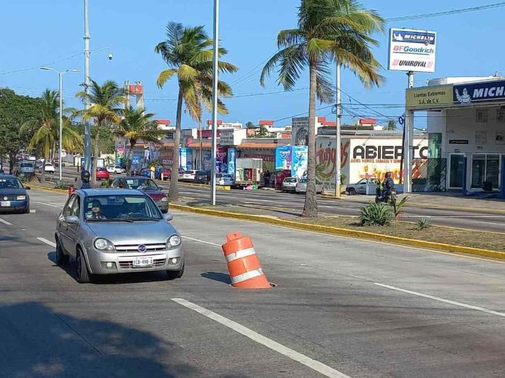 Al fin tapan registro en pleno bulevar Miguel Alemán de Boca del Río