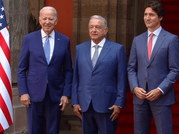 AMLO recibe a Justin Trudeau y a Joe Biden en Palacio Nacional (+Video)
