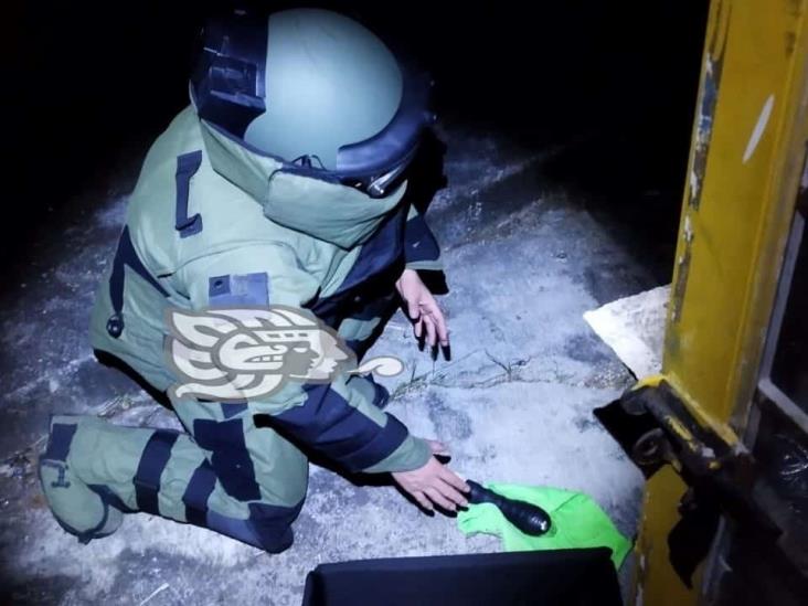 Retira Ejército Mexicano artefacto explosivo en casa de seguridad del sur de Veracruz