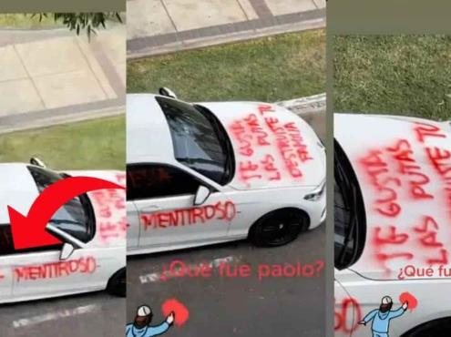 Otra de infieles; mujer grafitea auto de su esposo y se viraliza en redes (+Vídeo)