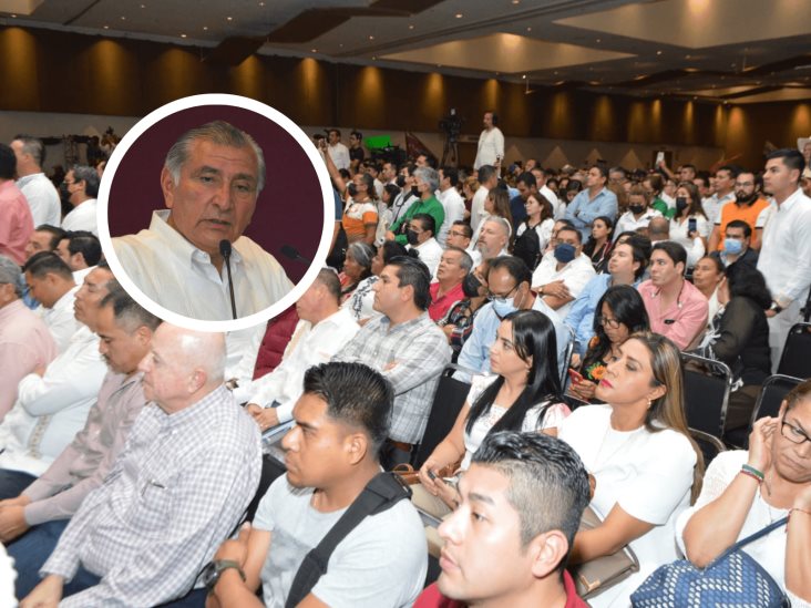 Abarrotó el WTC; Adán Augusto anuncia en Veracruz la consolidación de la transformación de México