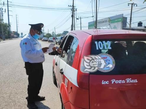 Más de 35 taxistas, sancionados por alterar tarifas en Poza Rica