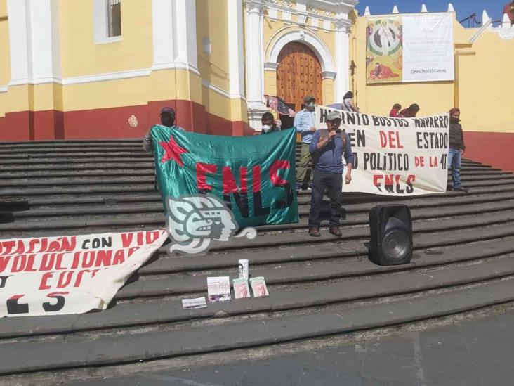 Nuevamente, integrantes del FNLS exigen la liberación de Higinio Bustos en Xalapa