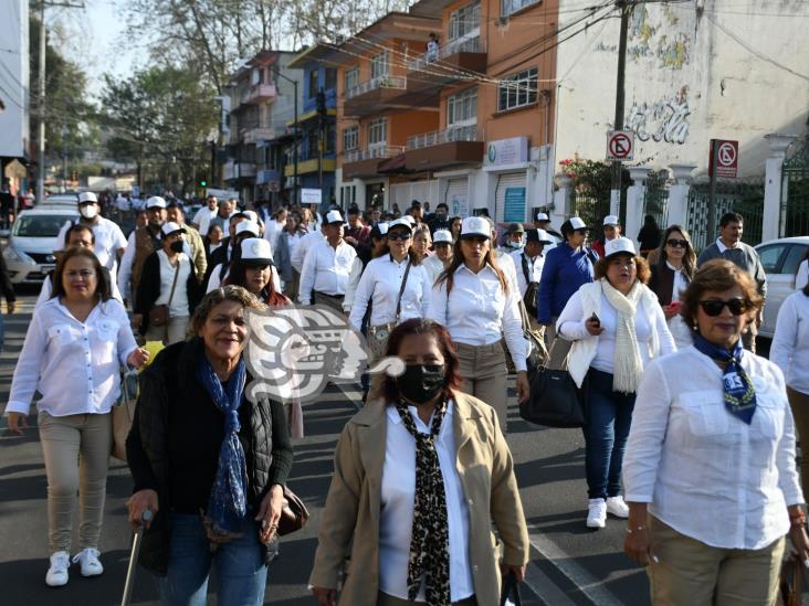 Maestros celebran con marcha aniversario 55 de Telesecundarias en Veracruz (+Video)