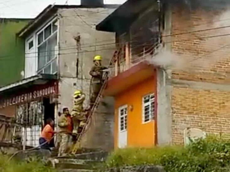 Bomberos rescatan a perrito en incendio en colonia 7 de Noviembre, en Xalapa (+Video)