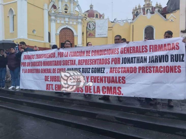 Y volvieron; sindicalizados de CMAS toman el centro de Xalapa (+Video)