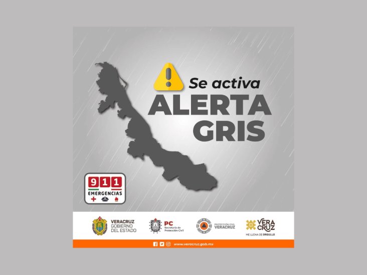 Activan Alerta Gris por Frente Frío 27 en Veracruz