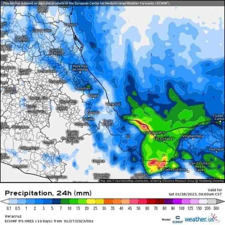 Viernes lluvioso; pronostican nublados y fríos para Veracruz-Boca del Río